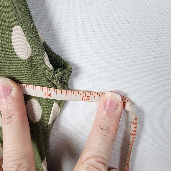 Matilda Jane Dot Your I's Dress Womens XS Sleeveless Knee Length Green Polka Dot - Picture 5 of 6